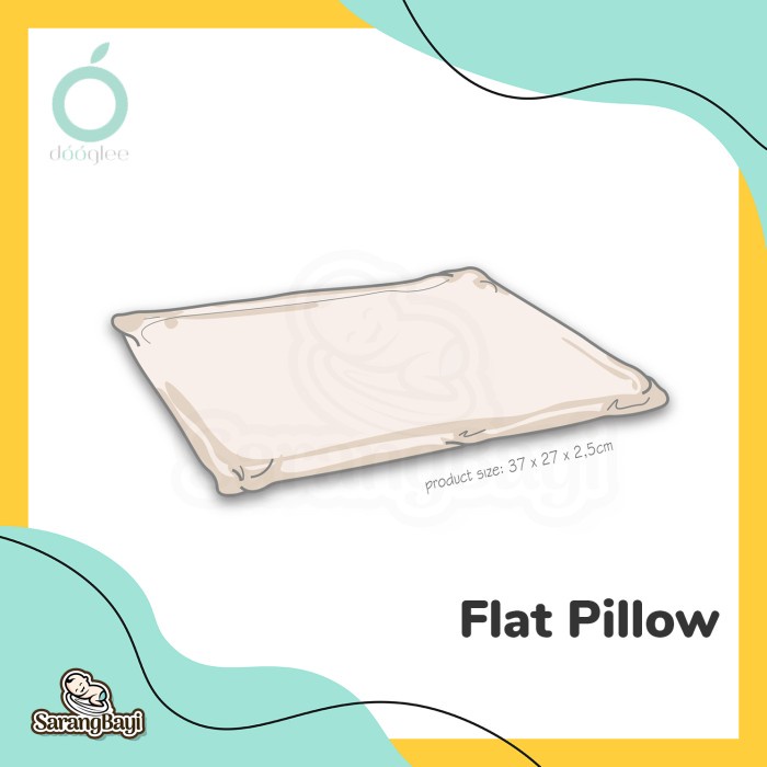 Dooglee Flat Pillow  / Bantal Flat Tipis Bayi Newborn