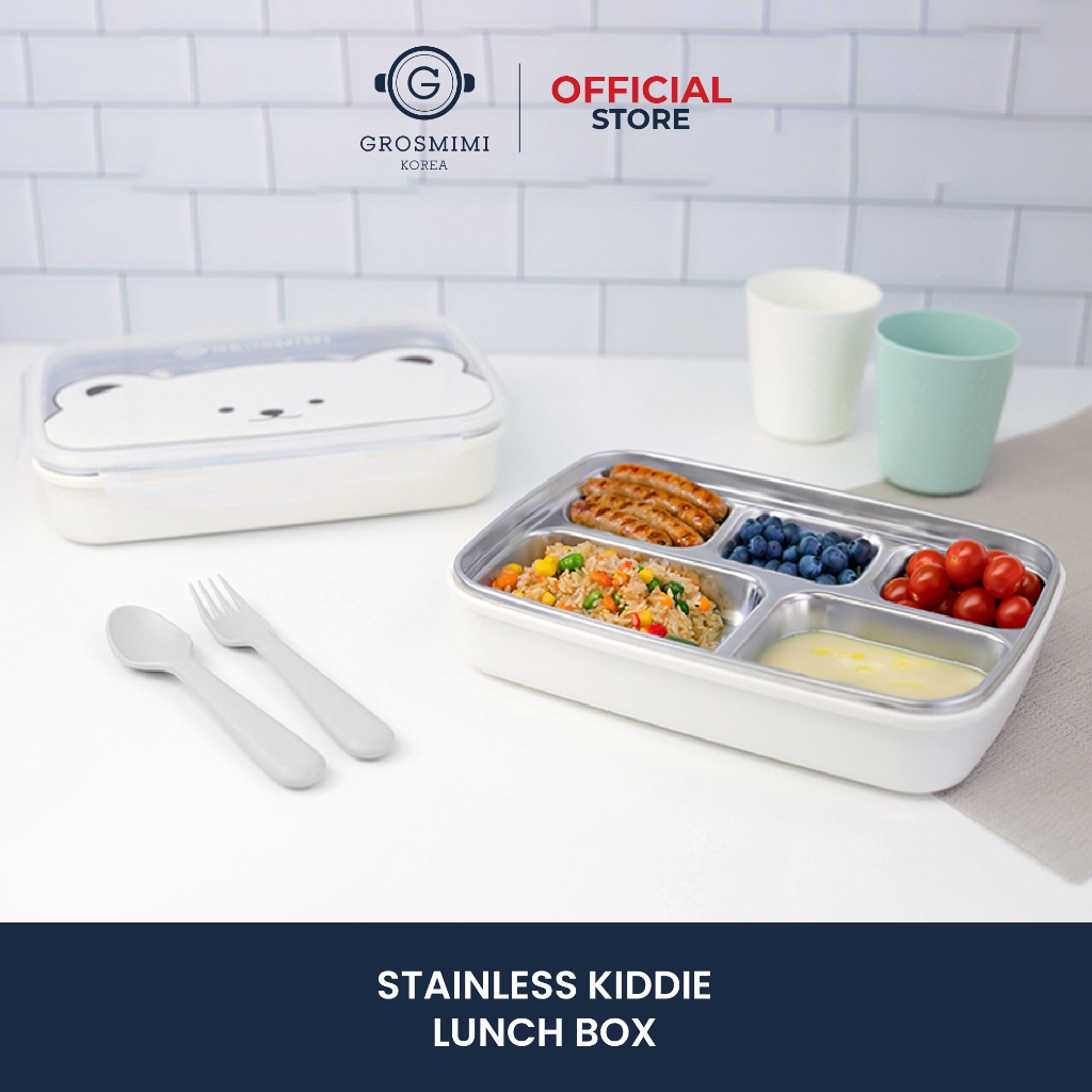 Grosmimi Stainless Kiddie Lunch Box / Kotak Bekal Makan Anak