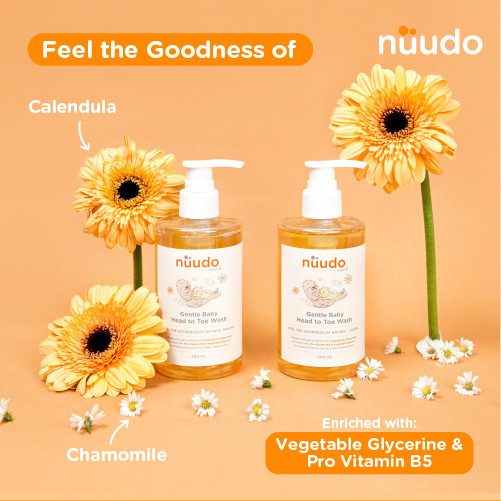 Nuudo Gentle Baby Head To Toe Wash / Sabun Mandi Anak Bayi Travel Size Home Size Refill