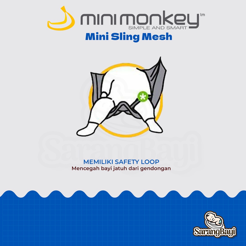 Minimonkey Mini Sling Mesh / Gendongan Bayi Mini Monkey