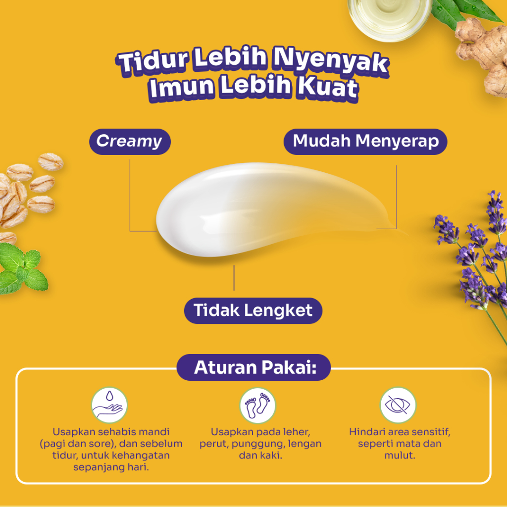 Expert Care Calming Rub Baby Cream / Lavender Calming Rub / Telon Calming Rub | Krim Penghangat Tidur Nyenyak Imun Kuat Pereda Kembung Kolik Anak Bayi