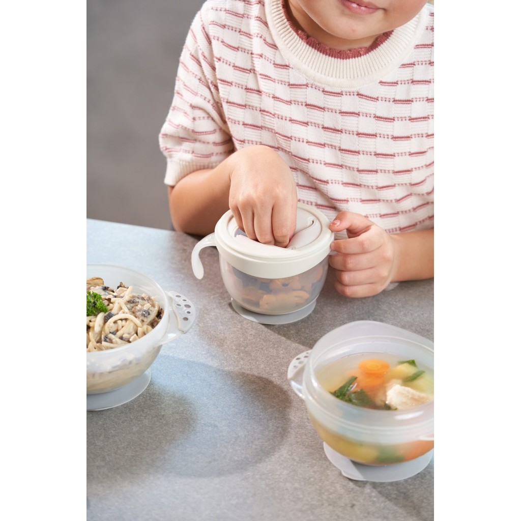 Little Dimple 3in1 Mess Free Bowl Set / Set Mangkuk Mangkok Makan Anak Bayi