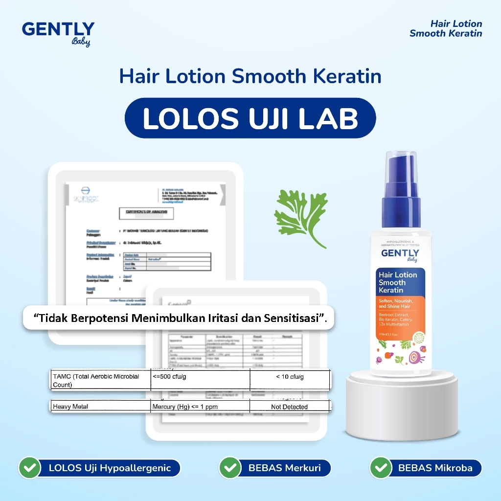 Gently Baby Hair Serum / Serum Penumbuh dan Penebal Rambut Anak Bayi