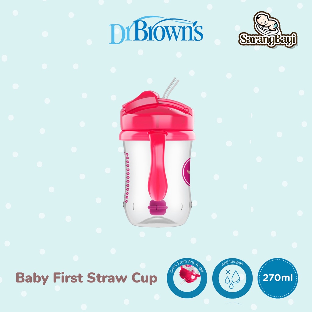 Dr Browns Baby First Straw Cup Botol Minum Sedotan Bayi 270ml