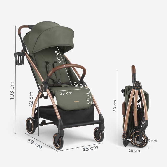 Kikkaboo Pushchair Joy Autofold Stroller / Kereta Dorong Bayi