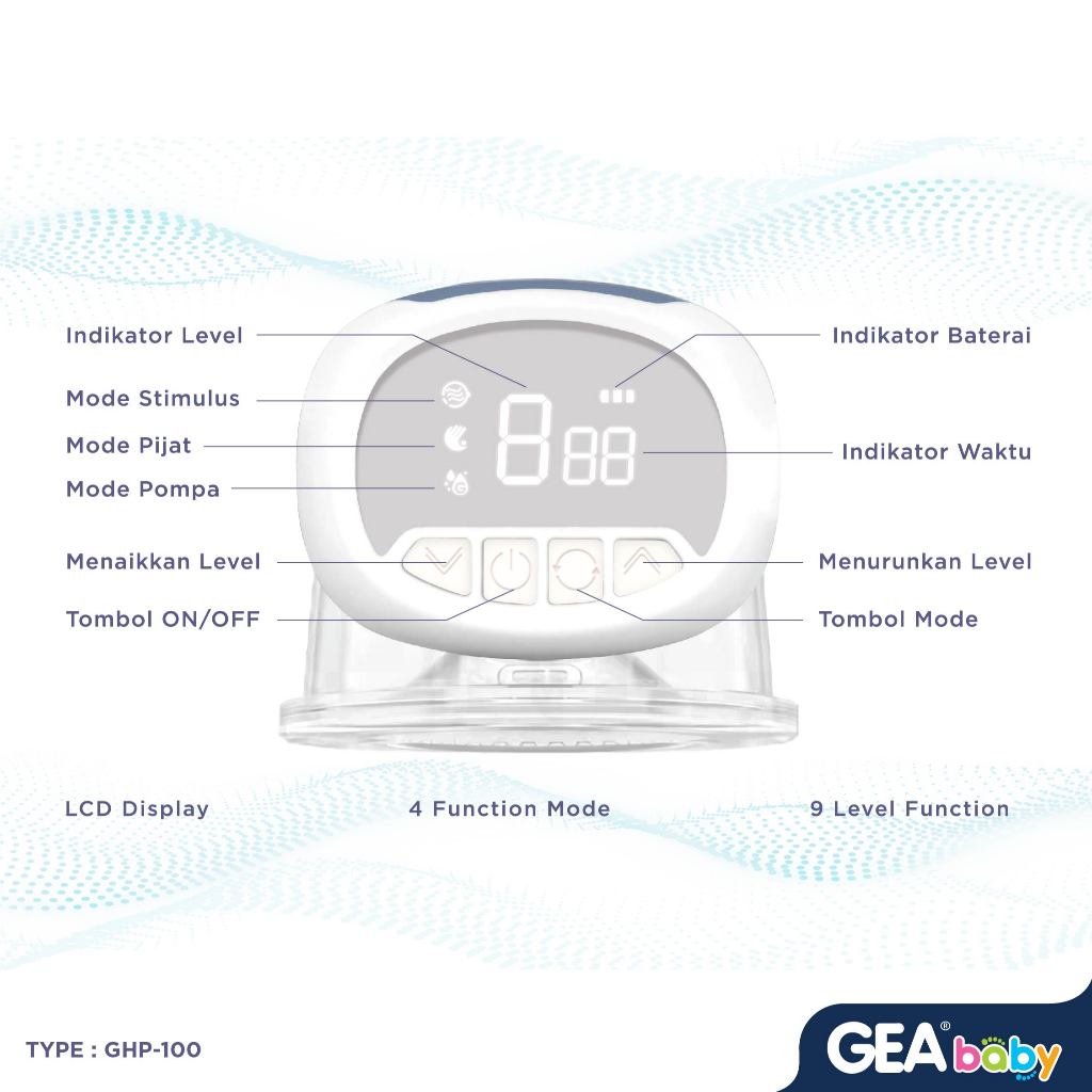 GEA Baby Cello Veola Handsfree Breastpump GHP 100 | Pompa Asi Elektrik / Portable Wearable Pumping
