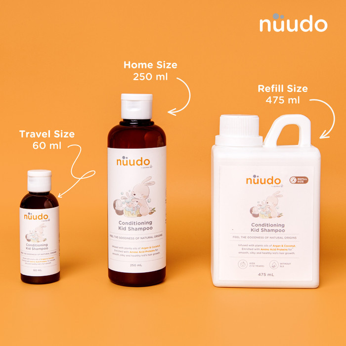 Nuudo Conditioning Kids Shampoo / Shampo Anak Travel Size Home Size Refill