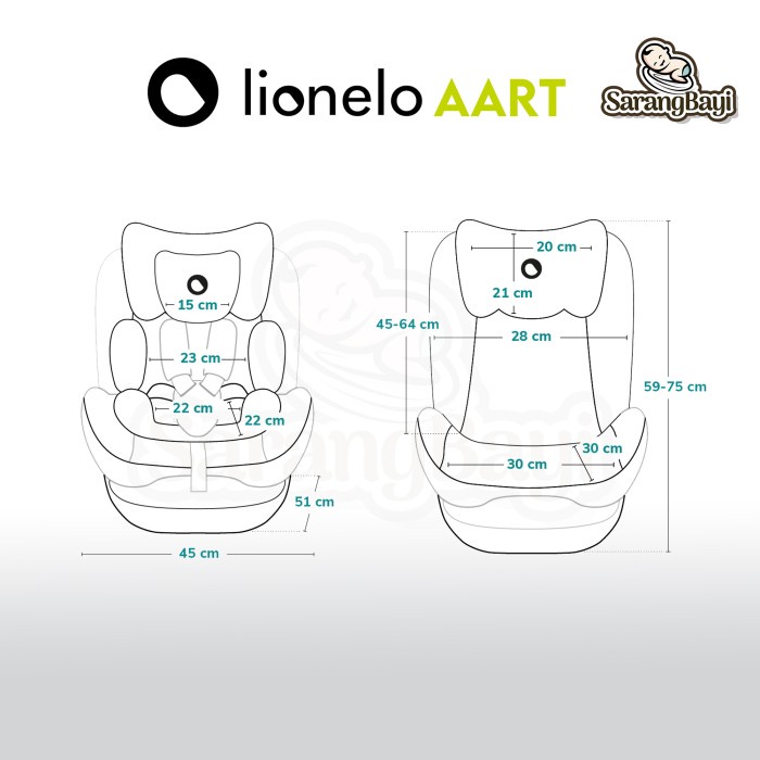 Lionelo Aart Car Seat / Kursi Mobil Anak Bayi
