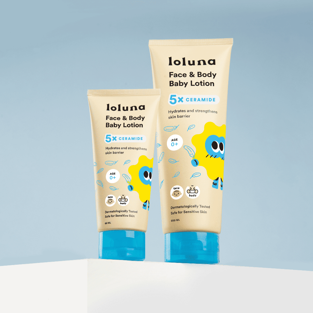 Loluna Face and Body Baby Lotion | Losion Krim Muka dan Kulit Anak Bayi