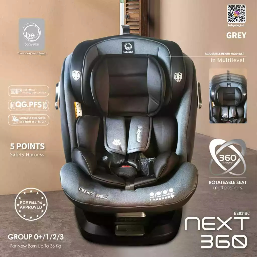 Babyelle Next 360 Isofix Rotating Car Seat BE 831 | Tempat Duduk Mobil Anak Bayi