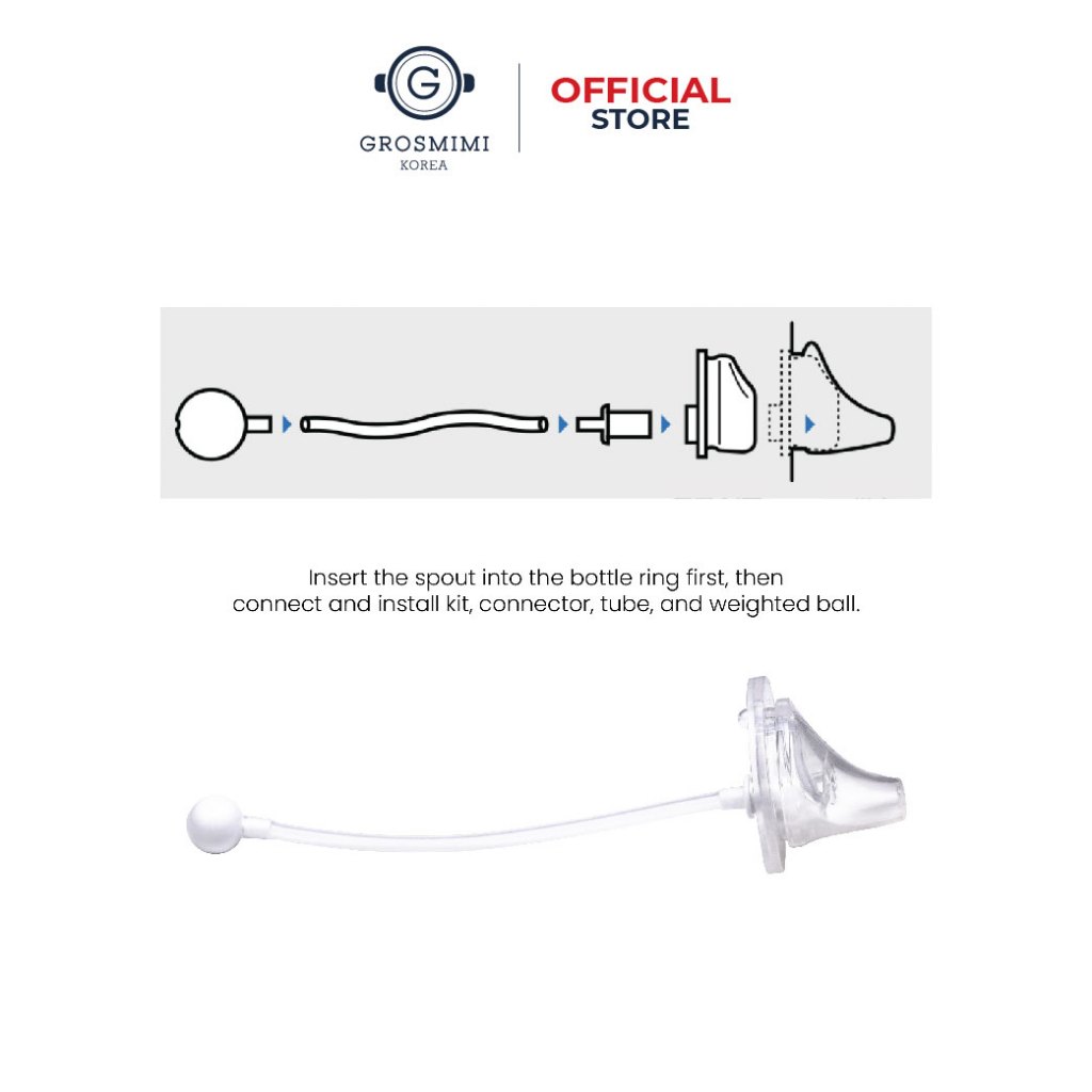 Grosmimi Silicone Spout and Weighted Straw Kit