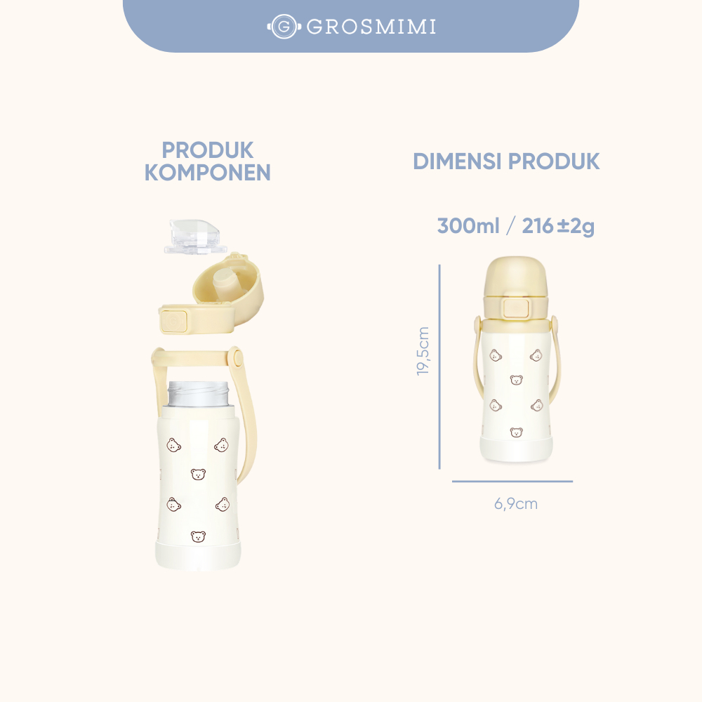 Grosmimi Stainless Kids Tumbler 300ml / Tumblr Botol Minum Anak