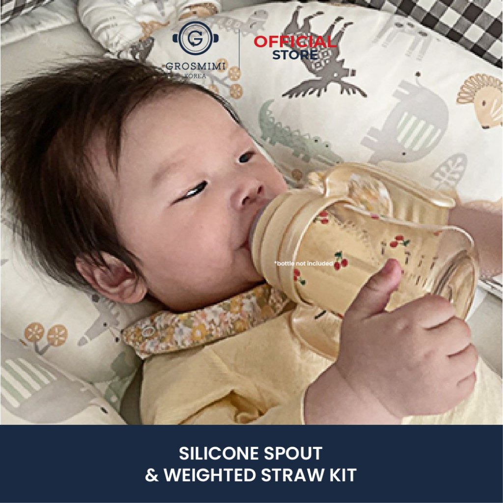 Grosmimi Silicone Spout and Weighted Straw Kit