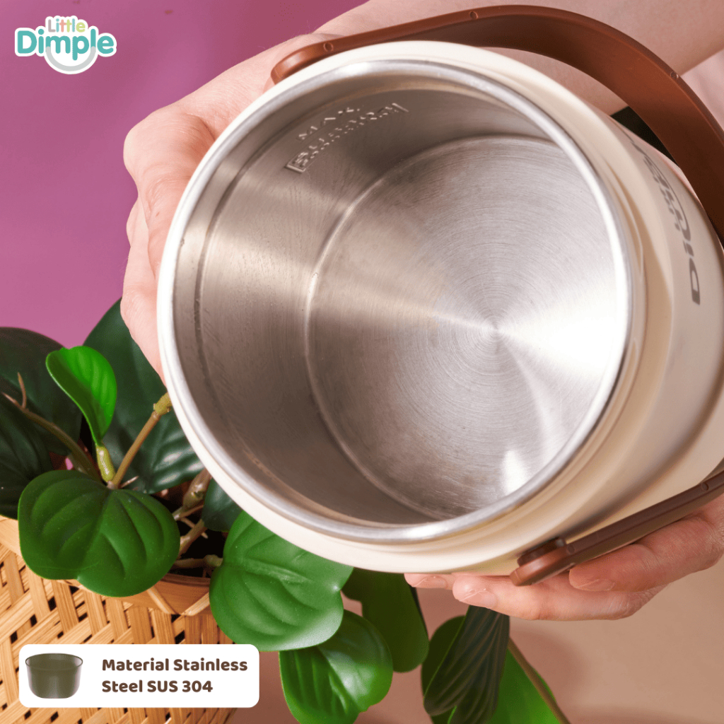 Little Dimple Mini Portable Cooker MEC 838 / Alat Masak Multifungsi Mpasi Bayi | Multicooker Cooker Mini / Electric Kettle / Electric Steamer / Insulated Food Jar / Low Sugar Rice Cooker