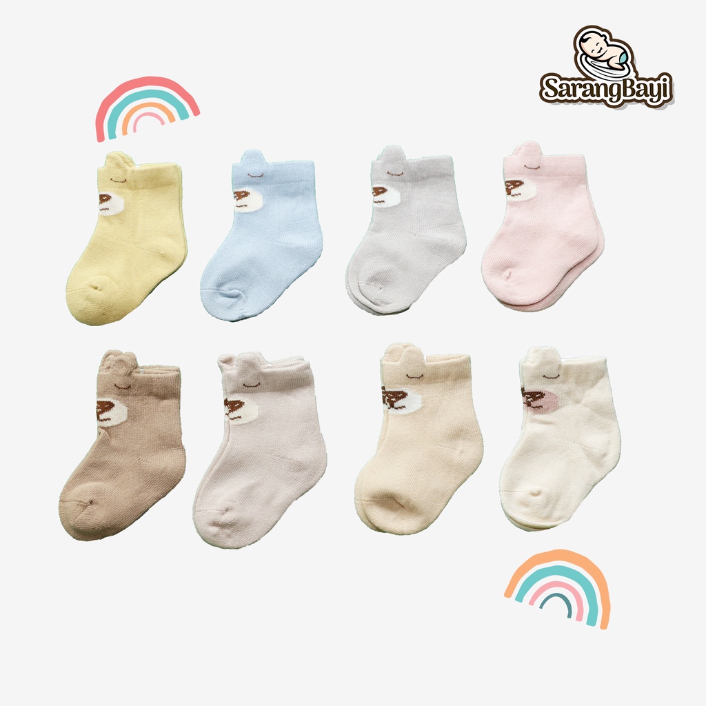 Kaos Kaki Motif Beruang Import Anak Bayi Lucu