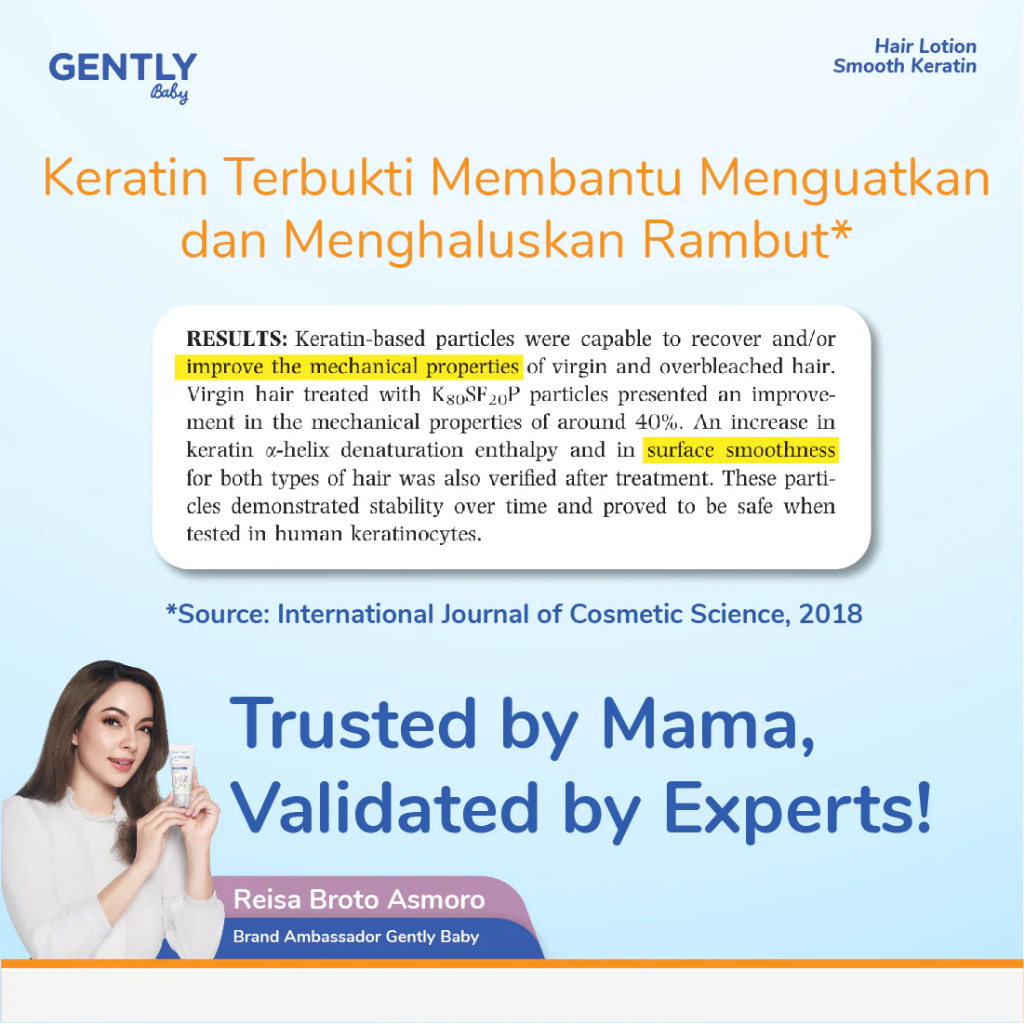 Gently Baby Hair Lotion Smooth Keratin / Lotion Rambut Anak Bayi
