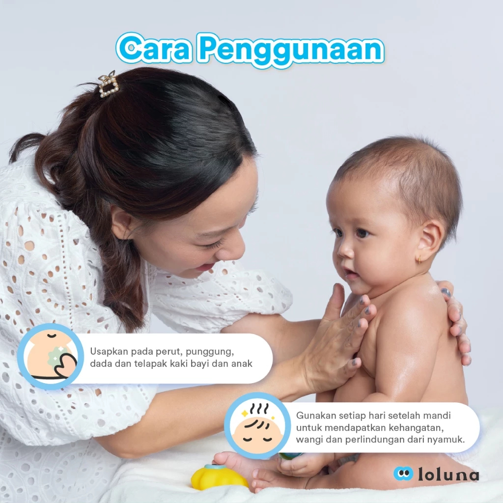 Loluna Baby Telon Oil Extra / Minyak Telon Penghangat Tubuh Anti Nyamuk Bayi