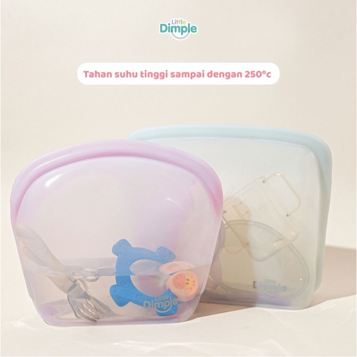 Little Dimple Silly Pouch / Silicone Pouch / Kantong Silikon Sterilisasi Serbaguna Traveling 2000ml 3500ml 4000ml