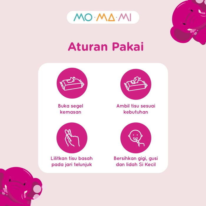 Momami Tooth and Gum Wipes / Tisu Basah Pembersih Gigi dan Gusi Bayi dengan Xylitol