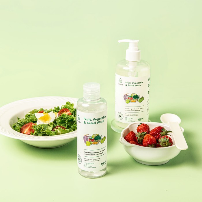 Pureco Liquid Fruit Vegetable Salad Wash / Fruit Veggie Soap / Sabun Cair Cuci Buah Sayuran Home Size Refill Size
