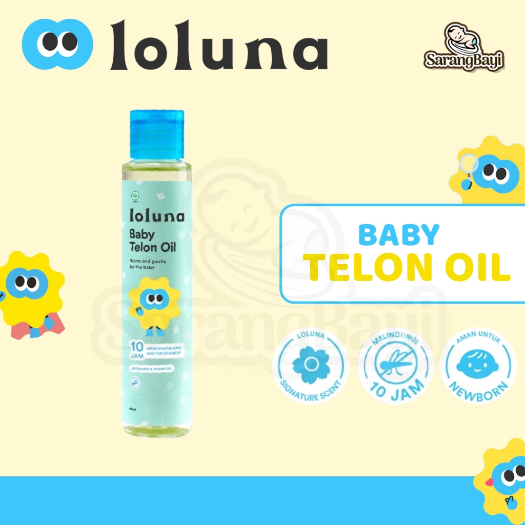 Loluna Baby Telon Oil Extra / Minyak Telon Penghangat Tubuh Anti Nyamuk Bayi