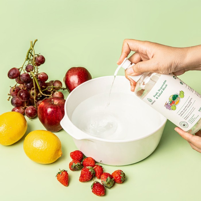Pureco Liquid Fruit Vegetable Salad Wash / Fruit Veggie Soap / Sabun Cair Cuci Buah Sayuran Home Size Refill Size