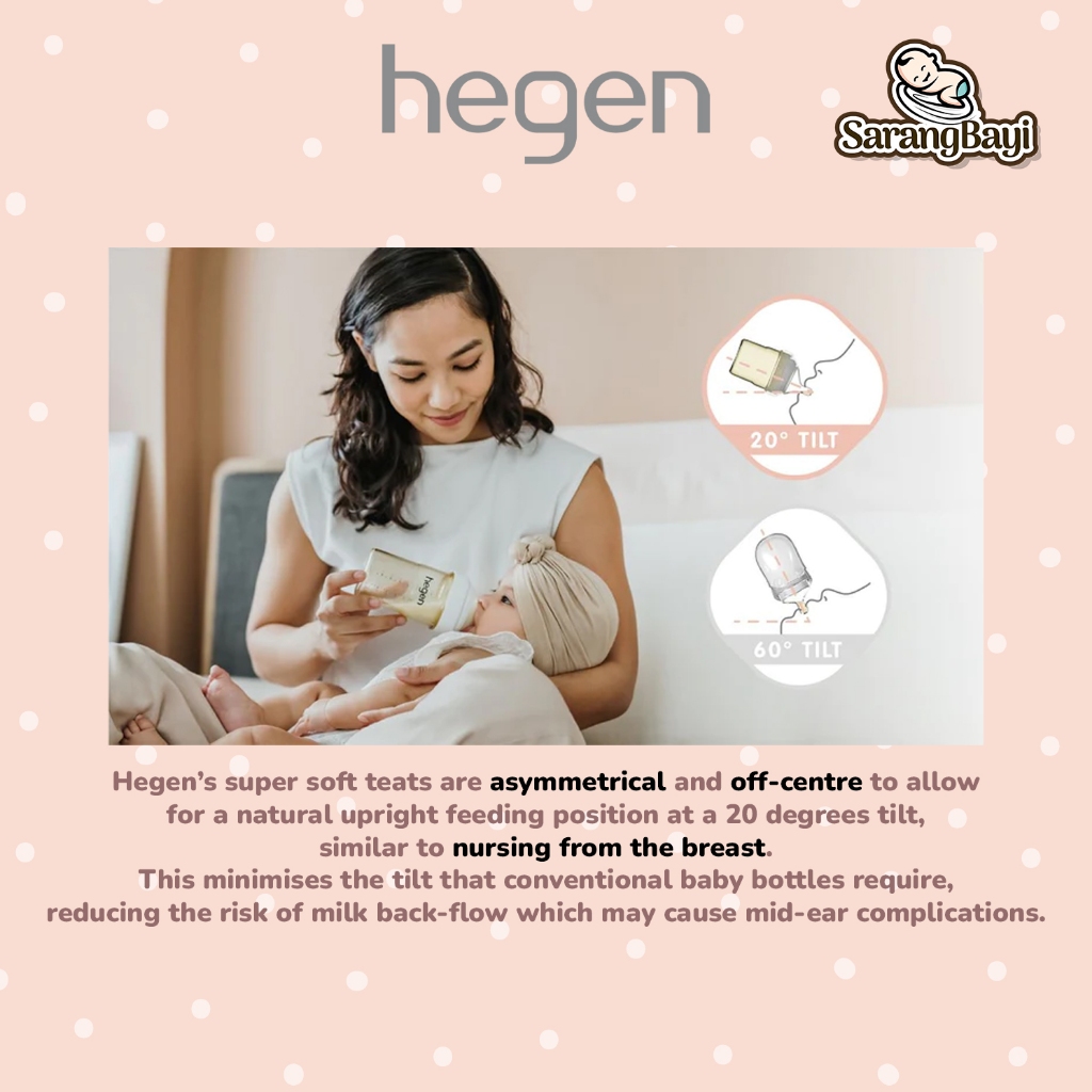 Hegen PCTO Feeding Bottle PPSU 8oz 240ml / Botol Susu Bayi White Blue Purple Pink