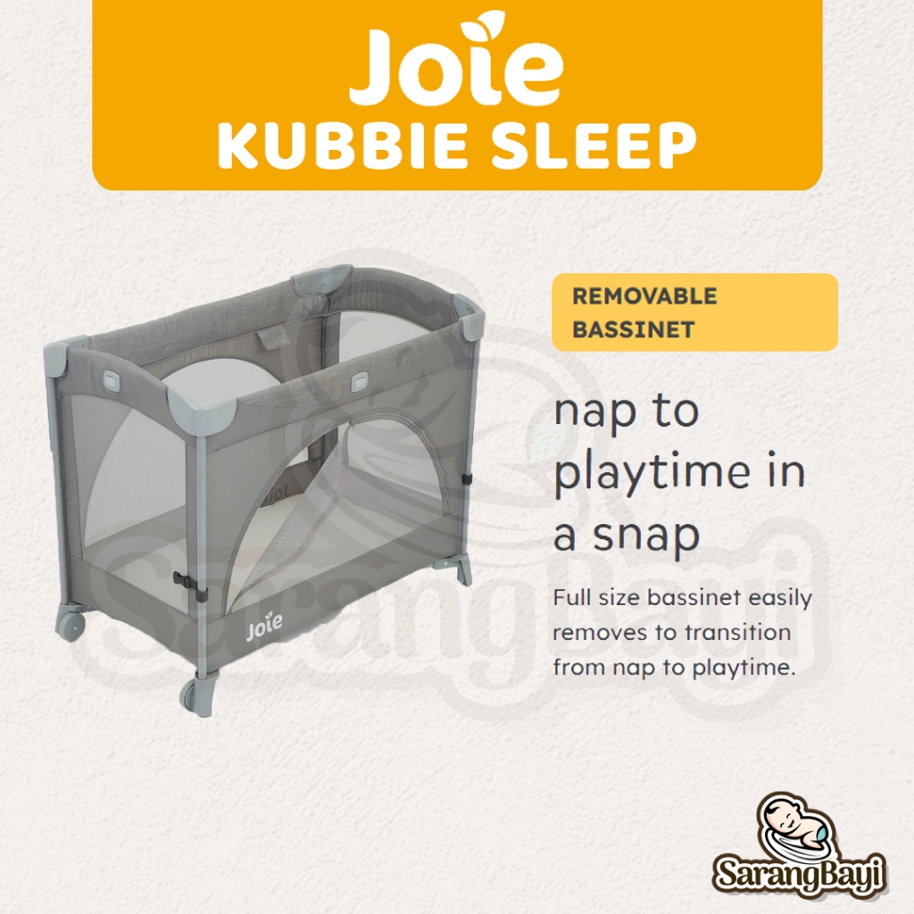 Joie Kubbie Sleep Bedside Crib & Travel Cot Baby Box / Tempat Tidur Bayi