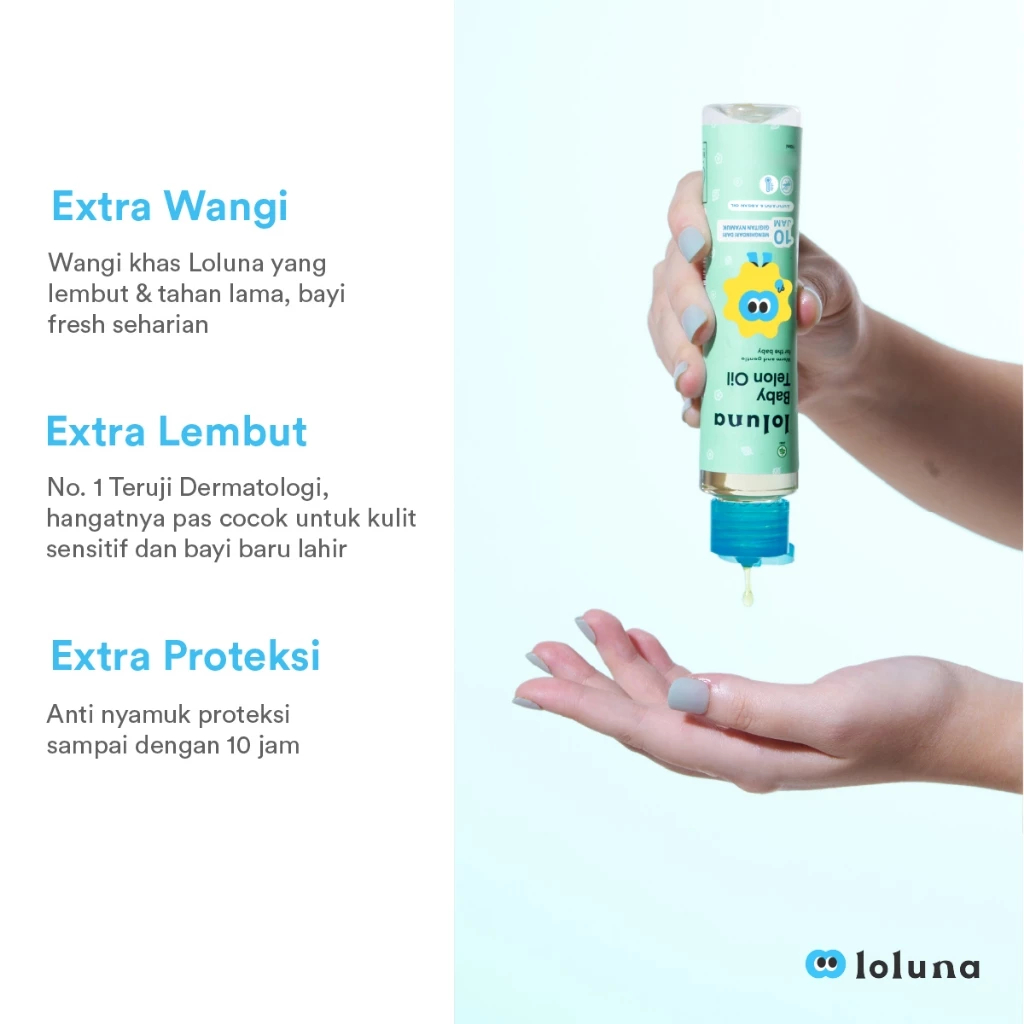 Loluna Baby Telon Oil Extra / Minyak Telon Penghangat Tubuh Anti Nyamuk Bayi
