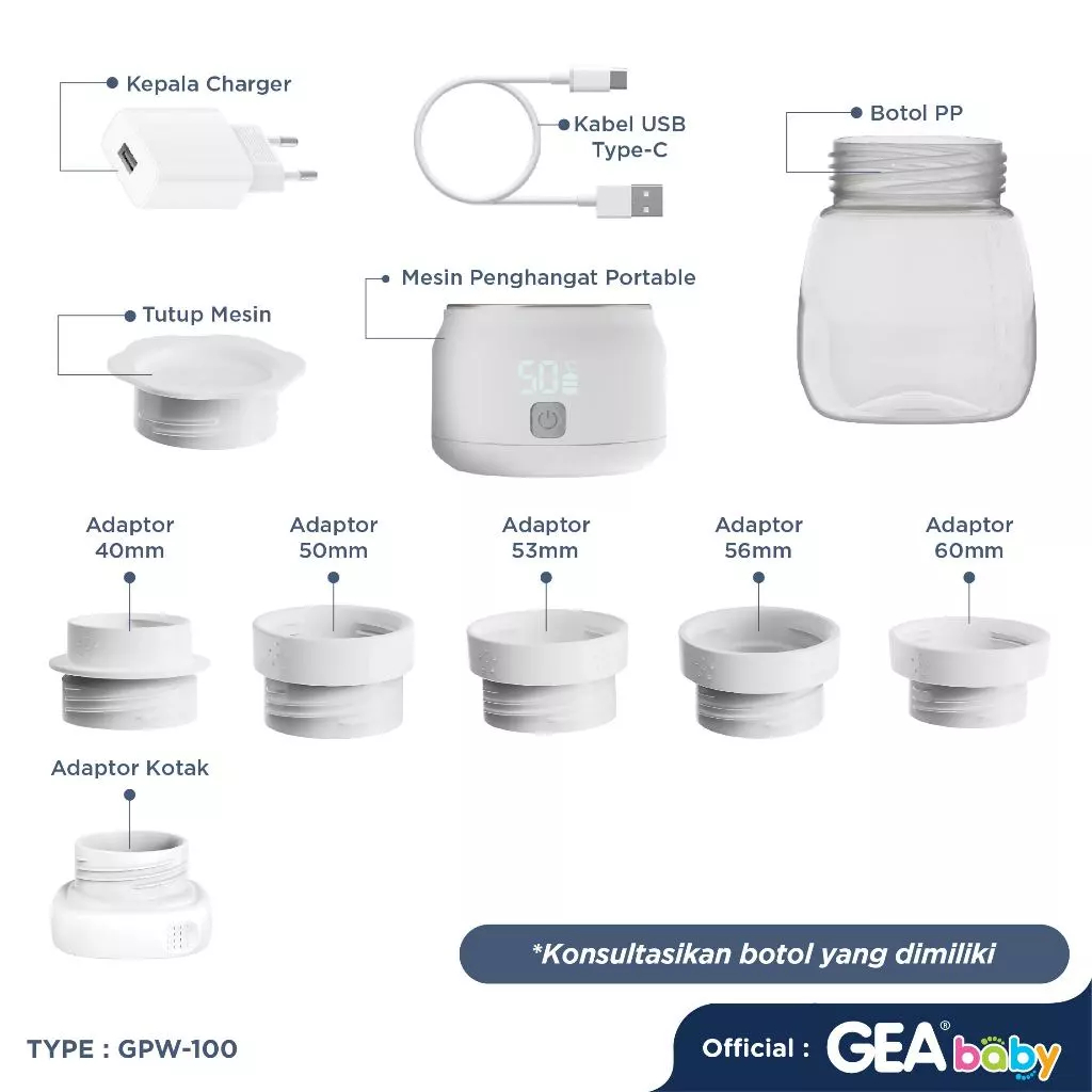 GEA Baby Smart Hero Portable Bottle Warmer GPW 100 / Milk Warmer / Penghangat Botol Susu