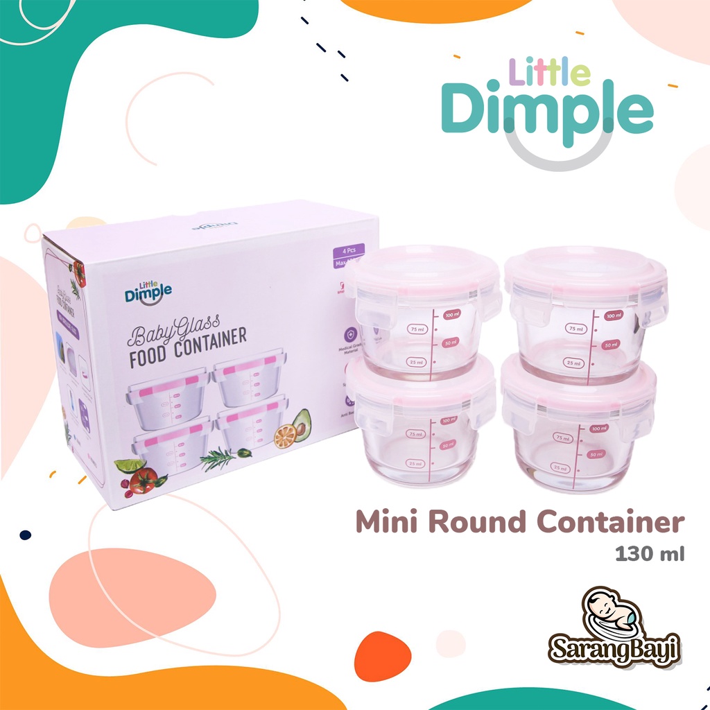 Little Dimple Mini Round Baby Food Container Mpasi Snack Container