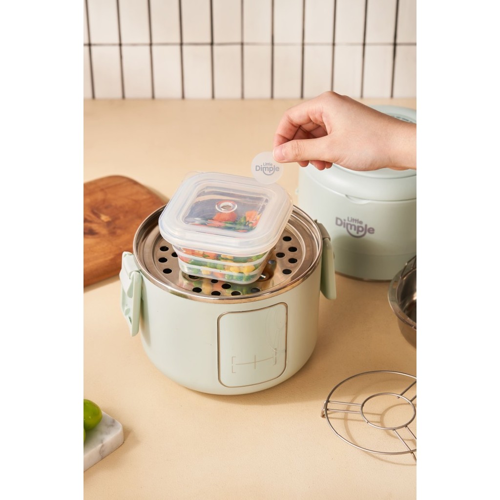 Little Dimple Portable Electric Cooker / Alat Masak Mpasi Bayi Multifungsi EC 828