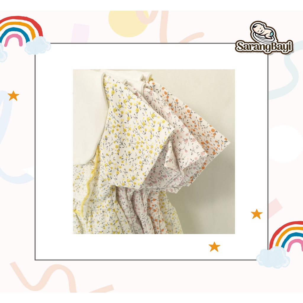 Dress Rompi Anak Bayi Perempuan Motif Bunga Import Lucu