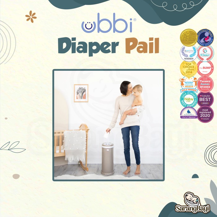 Ubbi Diaper Pail / Nappy Bin / Tempat Sampah Popok Bayi