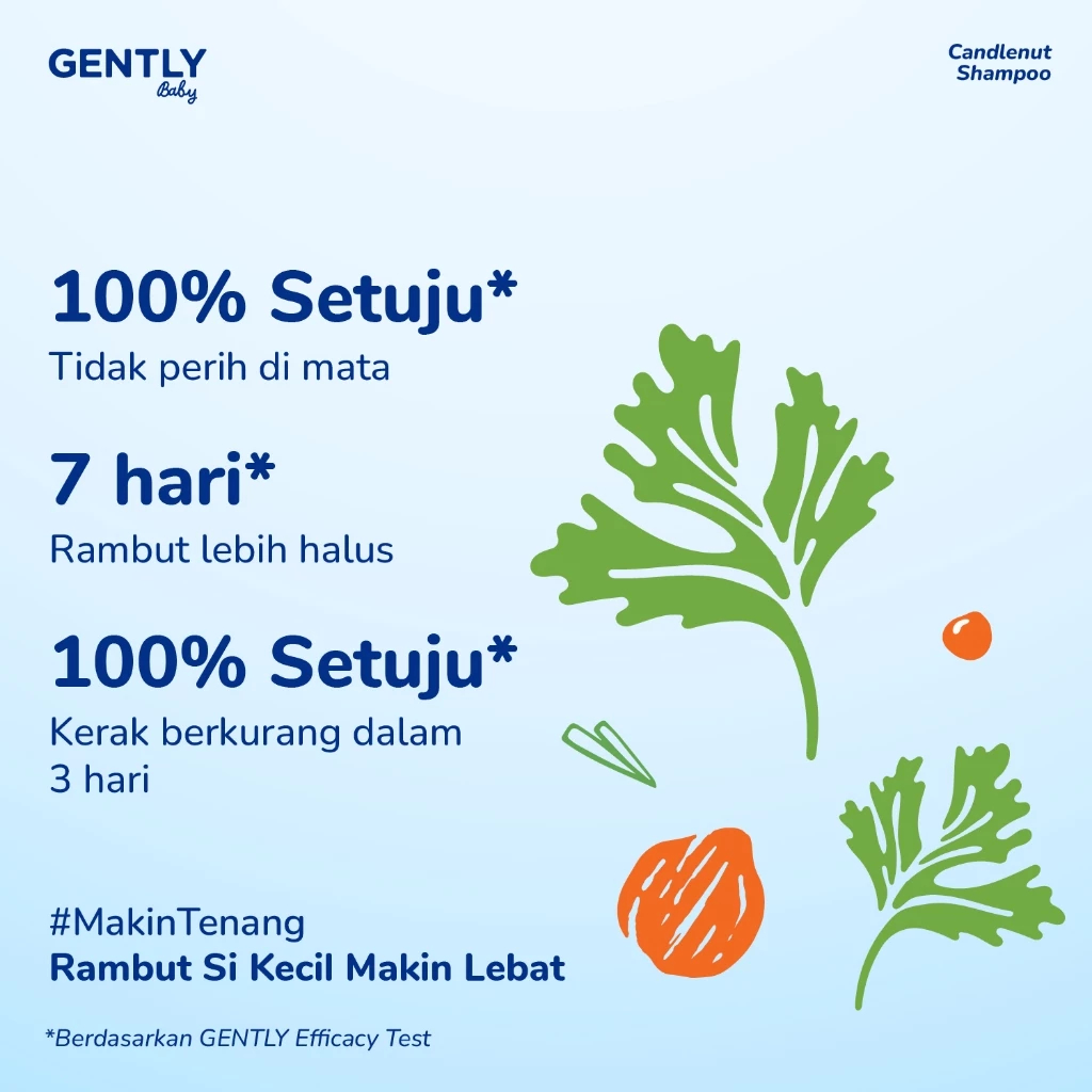 Gently Baby Candlenut Shampoo / Sampo Kemiri Rambut Anak Bayi