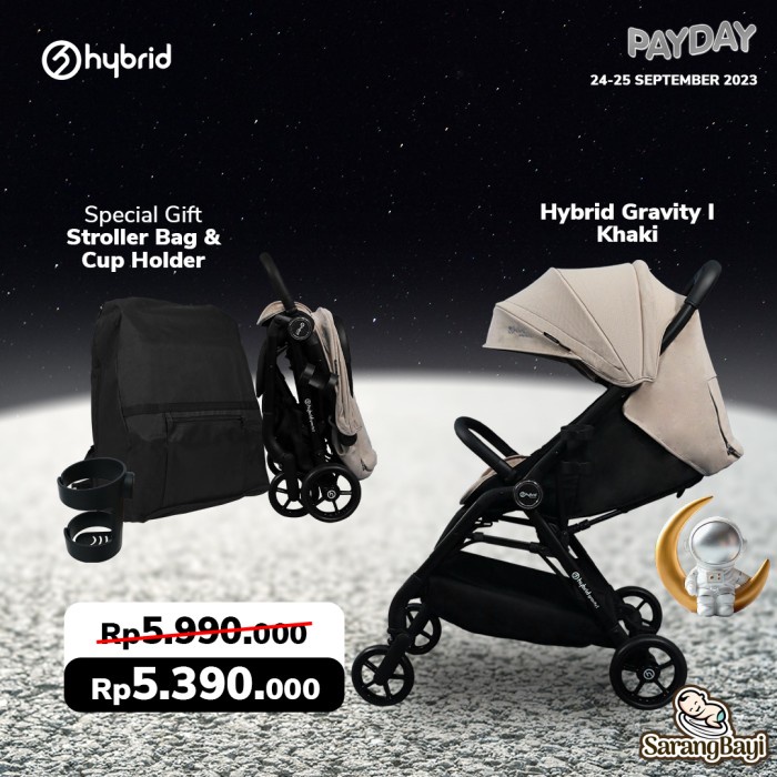 Hybrid Premium Gravity I Stroller Autofold Cabin Size