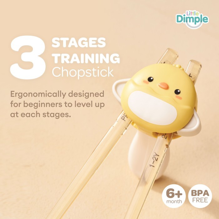 Little Dimple 3 Stages Training PPSU Chopsticks / Training Sumpit Anak Bayi