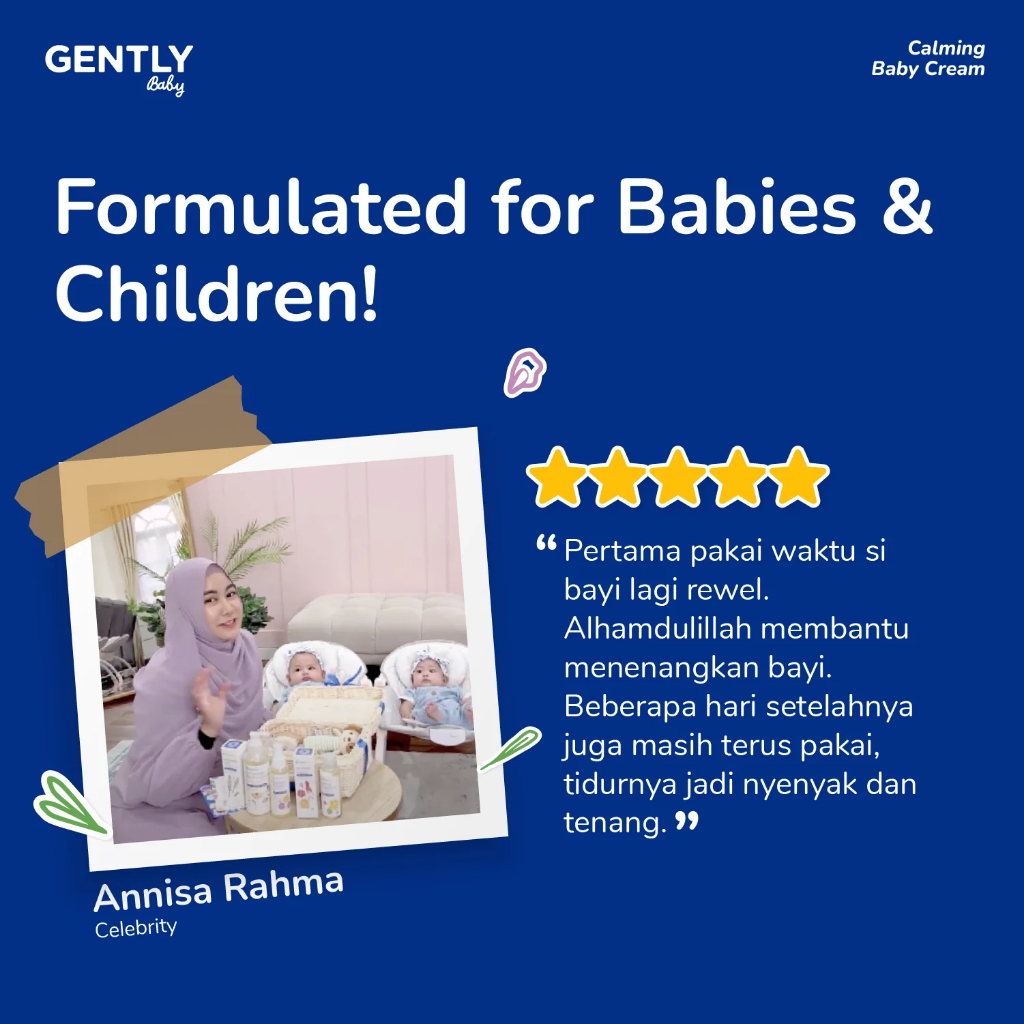 Gently Baby Calming Baby Cream | Krim Anak Bayi Newborn