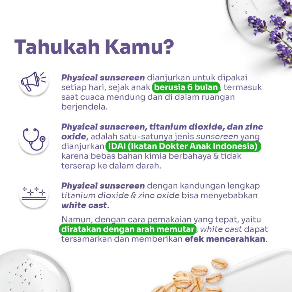 Expert Care Physical Sunscreen SPF 50+ PA+++ Daily Moisturizing Sun PrOATection / Sunblock / Krim Pelindung Kulit Sinar Matahari Anak Bayi