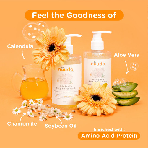 Nuudo Bubbly Kids Body and Face Wash / Sabun Mandi Anak Travel Size Home Size Refill