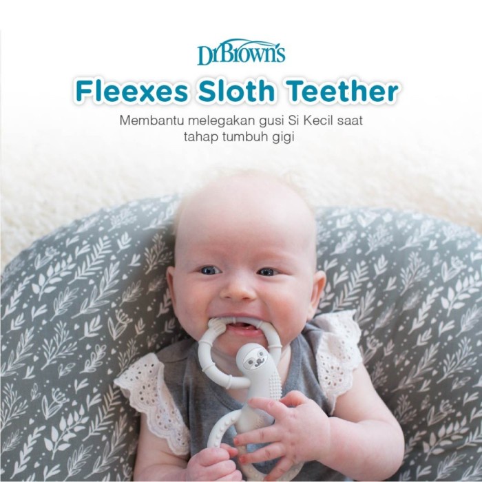 Dr Browns Sloth Long Limbed Silicone Teether Mainan Gigitan Bayi