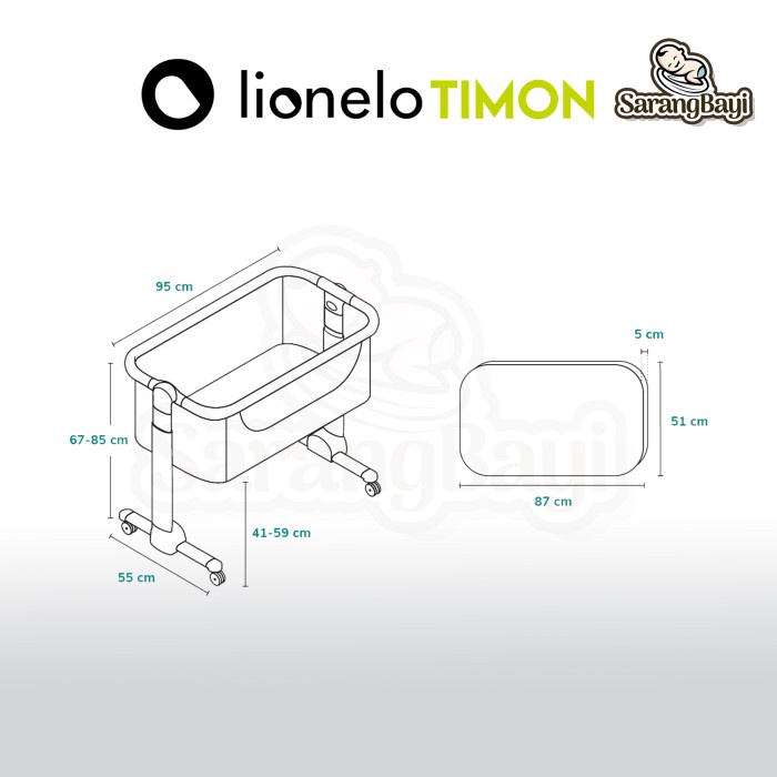 Lionelo Timon Baby Box 3in1 / Ranjang Bayi