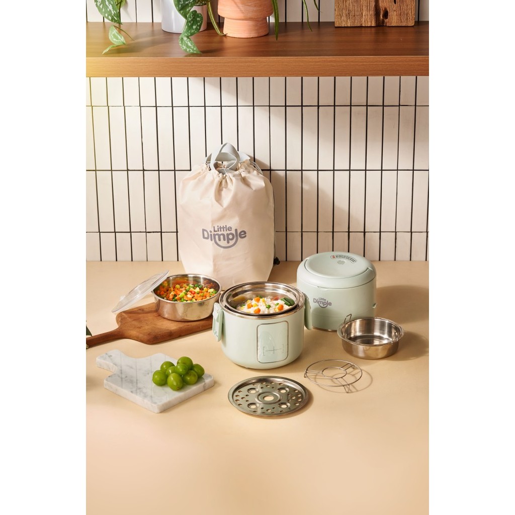 Little Dimple Portable Electric Cooker / Alat Masak Mpasi Bayi Multifungsi EC 828