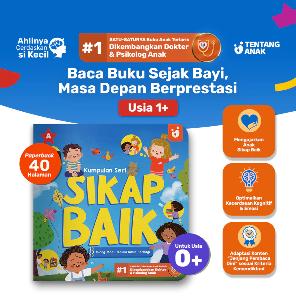 Tentang Anak Soft Cover Book / Buku Cerita Anak Bergambar | Kumpulan Seri Sikap Baik