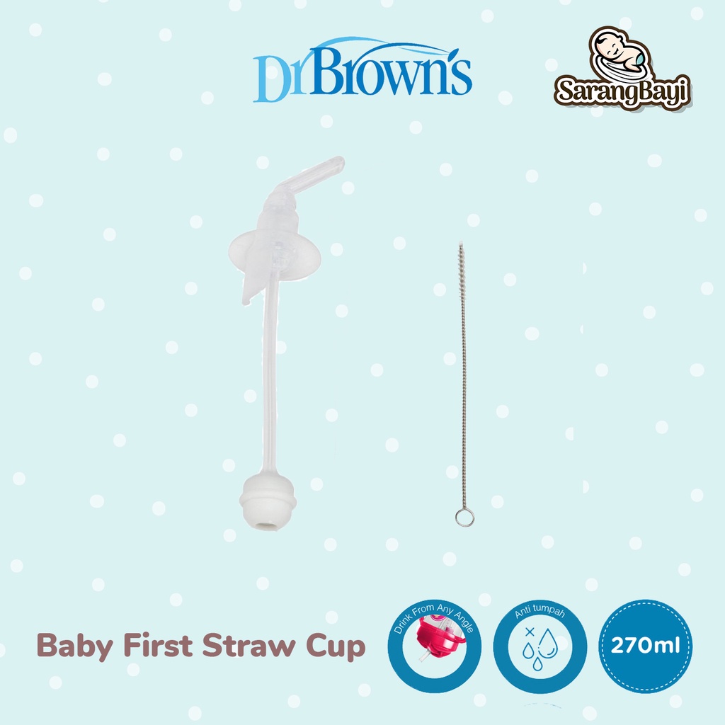 Dr Browns Baby First Straw Cup Botol Minum Sedotan Bayi 270ml