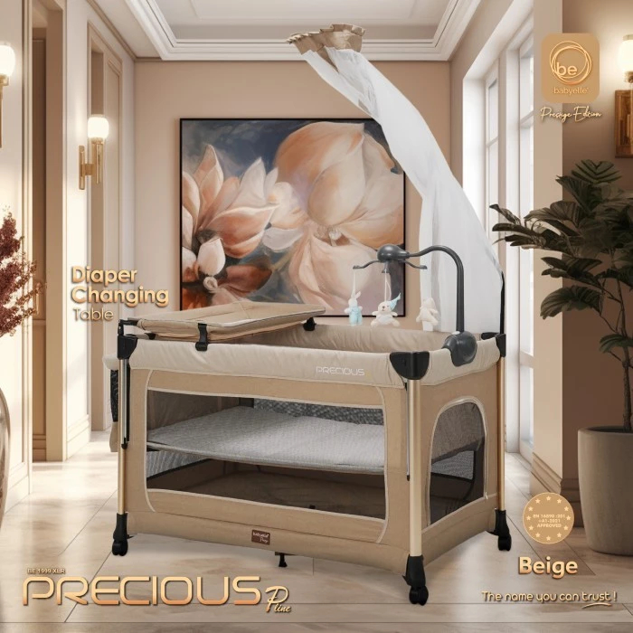 Babyelle Precious Pline Prestige Edition Deluxe 3 in 1 Auto Fold Baby Box BE 1999 XLR | Ranjang Tidur Bayi