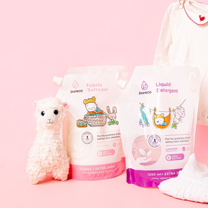 Pureco Fabric Softener / Pelembut Pakaian Bayi Home Size Refill Pouch