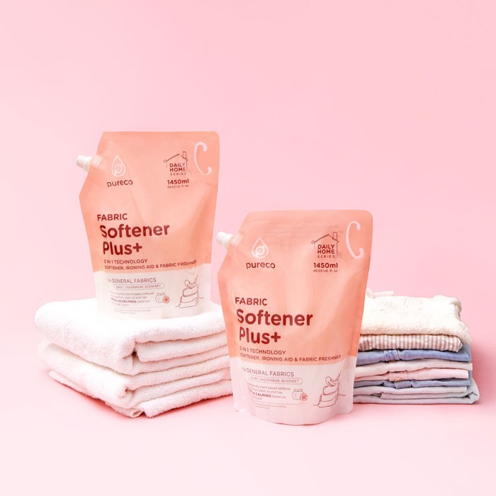 Pureco Daily Home Fabric Softener + Plus / Pelembut Pakaian Plant Based Travel Size Refill