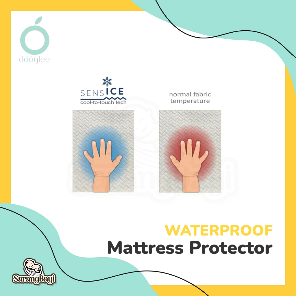 Dooglee Waterproof Mattress Protector Size 150 x 150 cm