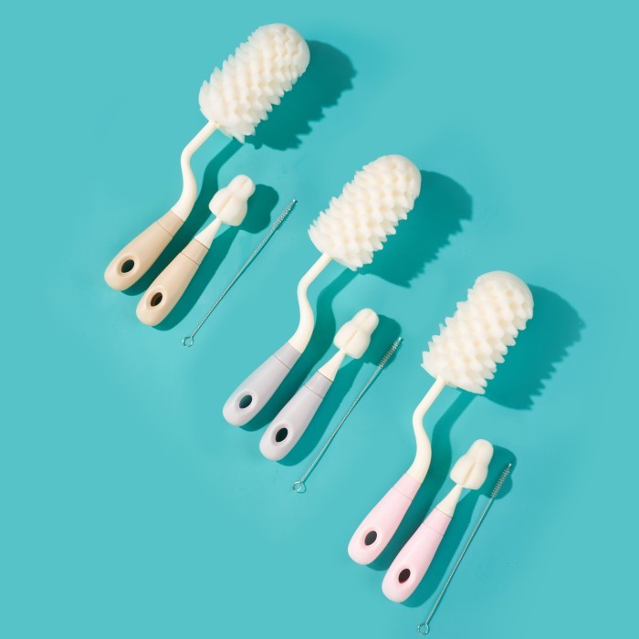 Little Dimple Premium Silicone Bottle Brush / Premium Sponge Bottle Brush / Sikat Pembersih Cuci Botol